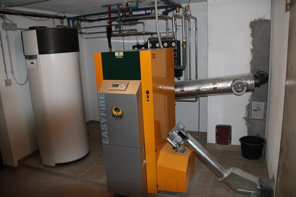 Detailansicht einer Heizungsinstallation